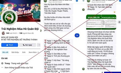 Cảnh giác khi đăng ký tham gia trại hè quân đội nhân dân trên mạng xã hội