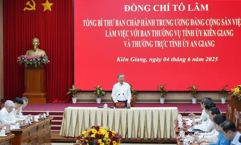 Tổng Bí thư Tô Lâm: Hợp nhất An Giang và Kiên Giang mở ra cơ hội tái cấu trúc hệ thống hạ tầng vùng