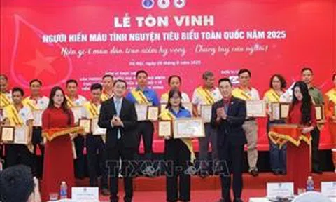 Lễ tôn vinh người hiến máu tình nguyện tiêu biểu toàn quốc năm 2025