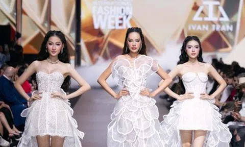 Hoa hậu Quế Anh, Á hậu Hạnh Nguyên "đọ sắc" trên sàn diễn thời trang