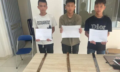 Bắt 3 thanh thiếu niên cầm kiếm đi cướp tài sản lúc rạng sáng