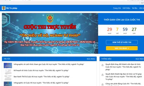 Cuộc thi ‘Tìm hiểu về Bộ, ngành Tư pháp’: Đã có gần 40 nghìn lượt thi sau 2 tuần