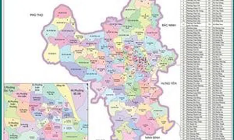 126 đơn vị hành chính cấp xã của thành phố Hà Nội năm 2025