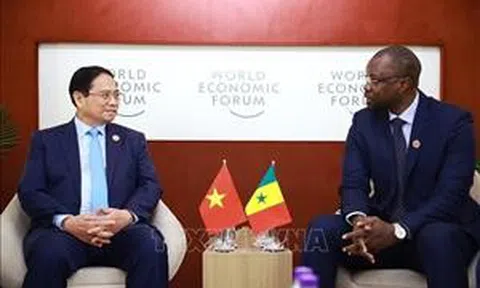 Thủ tướng Phạm Minh Chính gặp Thủ tướng Senegal nhân dịp dự WEF 16