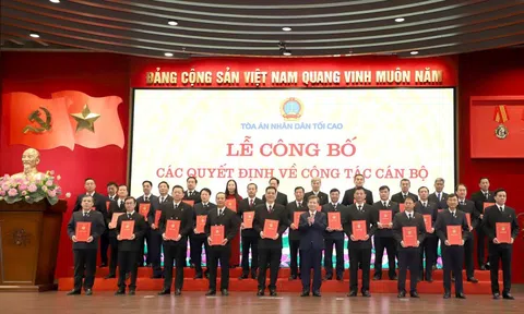 Tòa án Nhân dân tối cao công bố các quyết định về công tác cán bộ
