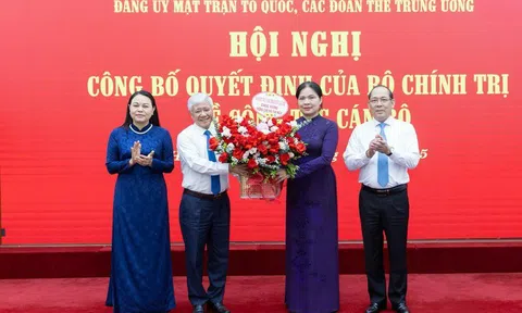Bộ Chính trị chỉ định nhân sự mới tham gia Ban Thường vụ Đảng ủy MTTQ, các đoàn thể Trung ương