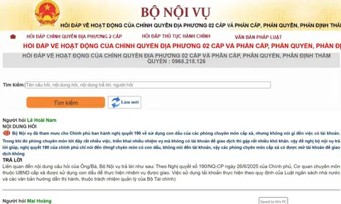 Bộ Nội vụ công bố hotline hỏi đáp về chính quyền địa phương 2 cấp và phân cấp, phân quyền