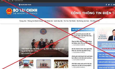 Cảnh báo giả mạo Cổng thông tin điện tử Bộ Tài chính để lừa đảo