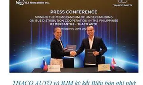THACO AUTOvà Tập đoànBJ Mercantile hợp tác phân phối xe bus tại Philippines