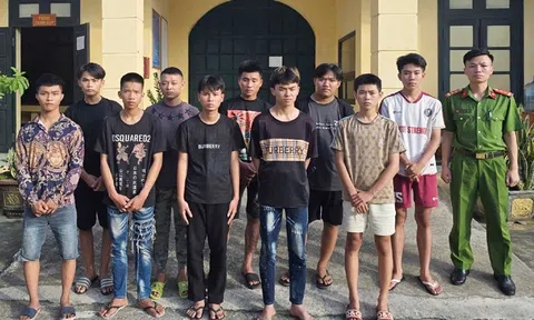 Tạm giữ hình sự 10 đối tượng đánh nhau gây náo loạn đường phố