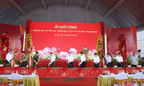 Tổng Bí Thư Tô Lâm dự Lễ khởi công Trường liên cấp Tiểu học, THCS xã Si Pa Phìn, tỉnh Điện Biên