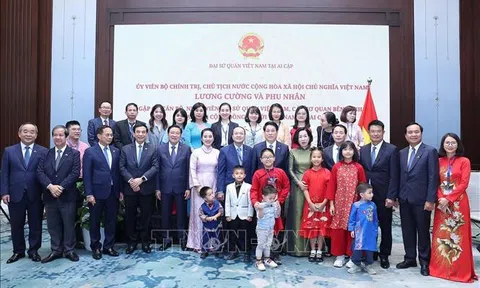 Chủ tịch nước Lương Cường gặp gỡ cộng đồng người Việt Nam tại Ai Cập