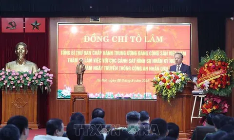 Tổng Bí thư Tô Lâm: Xây dựng lực lượng Cảnh sát hình sự làm chủ công nghệ