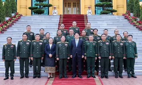 Chủ tịch nước Lương Cường tiếp Chủ nhiệm Tổng cục Chính trị Quân đội nhân dân Lào