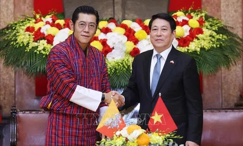 Chủ tịch nước Lương Cường hội đàm với Quốc vương Bhutan