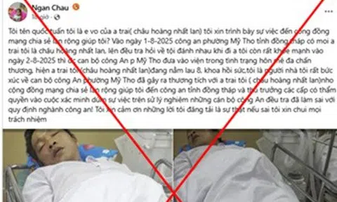 Sự thật vụ bịa đặt trên mạng liên quan Công an Đồng Tháp