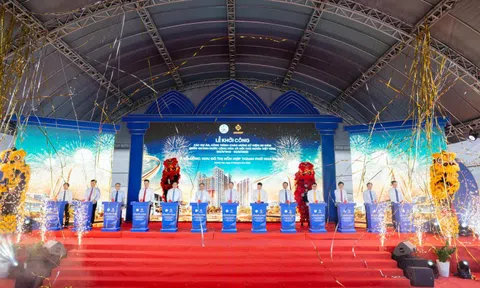 Bộ trưởng Nguyễn Hải Ninh dự lễ khởi công dự án khu đô thị hơn 17.000 tỷ đồng tại Khánh Hòa