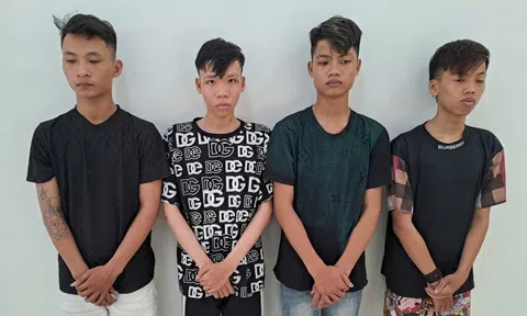 Mang hung khí tìm người đi đường để đánh, 4 đối tượng bị khởi tố