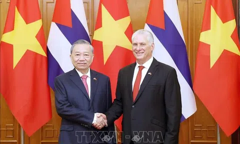 Tổng Bí thư Tô Lâm hội đàm với Bí thư thứ nhất Đảng Cộng sản Cuba, Chủ tịch nước Cuba Miguel Díaz-Canel Bermúdez