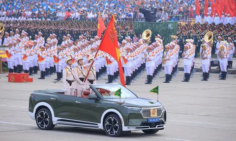 Chùm ảnh: Cận cảnh khối diễu binh hùng hậu của lực lượng Công an tại A80