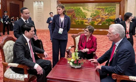 Chủ tịch nước gặp lãnh đạo các nước tại Lễ kỷ niệm chiến thắng phátxít