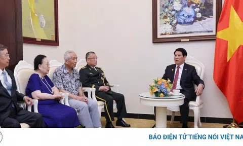 Chủ tịch nước Lương Cường tiếp gia đình các nhân sỹ hữu nghị Trung Quốc