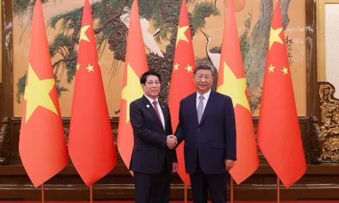 Chủ tịch nước Lương Cường hội đàm với Tổng Bí thư, Chủ tịch nước Trung Quốc Tập Cận Bình