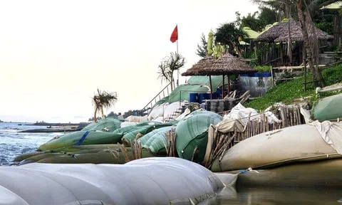 Bờ biển Hội An “chênh vênh” trước mùa mưa bão