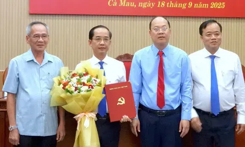 Ông Hồ Thanh Thủy giữ chức Phó Bí thư Tỉnh ủy Cà Mau