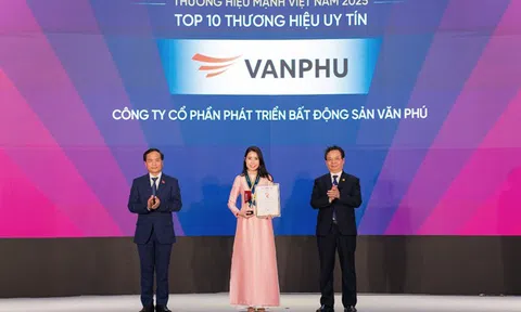 Văn Phú được vinh danh Top 10 Thương hiệu mạnh Việt Nam – Thương hiệu uy tín 2025