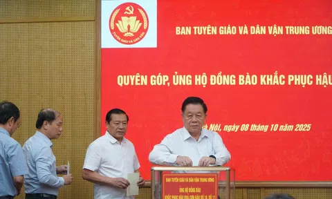 Ban Tuyên giáo và Dân vận Trung ương phát động ủng hộ đồng bào khắc phục hậu quả bão lũ