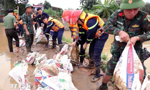 Tổ chức chống tràn trên một số tuyến đê tại Thái Nguyên, Bắc Ninh