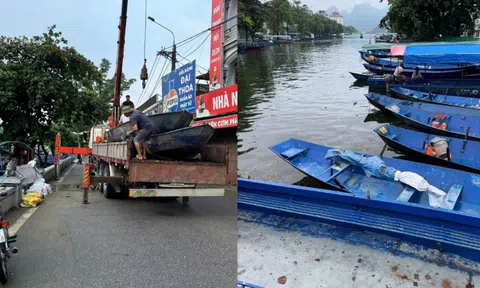 Những con thuyền chở nghĩa tình vượt dòng nước lũ