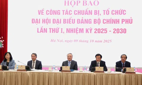 Họp báo về công tác chuẩn bị, tổ chức Đại hội Đại biểu Đảng bộ Chính phủ lần thứ 1, nhiệm kỳ 2025-2030