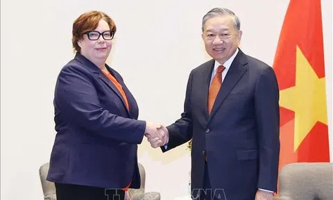Tổng Bí thư Tô Lâm tiếp Chủ tịch Đảng Cộng sản Phần Lan Tiina Sandberg