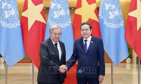 Chủ tịch Quốc hội Trần Thanh Mẫn hội kiến Tổng Thư ký Liên Hợp Quốc António Guterres