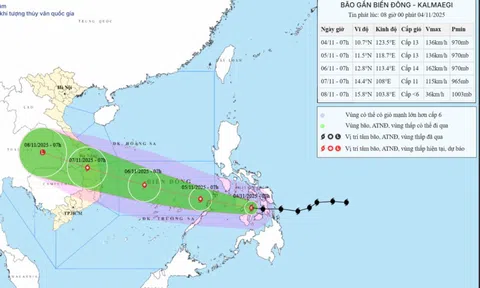 Bão KALMAEGI di chuyển nhanh, cường độ mạnh khi vào Biển Đông