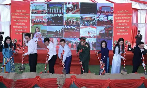 Phó Thủ tướng Trần Hồng Hà dự lễ khởi công xây dựng Trường Phổ thông dân tộc nội trú liên cấp Khuất Xá, Lạng Sơn