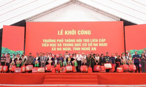Đồng loạt khởi công trường phổ thông nội trú liên cấp tại các xã biên giới đất liền