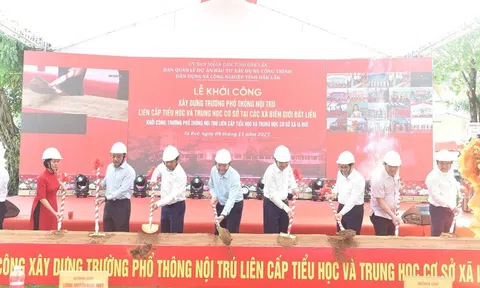 Phó Thủ tướng Mai Văn Chính dự lễ khởi công xây dựng Trường Phổ thông nội trú liên cấp TH-THCS xã Ia Rvê, Đắk Lắk