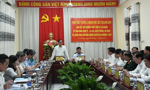 Phó Thủ tướng Bùi Thanh Sơn làm việc với Thường trực Tỉnh uỷ An Giang