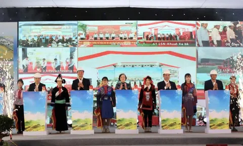 Phó Thủ tướng Phạm Thị Thanh Trà dự lễ khởi công 4 trường nội trú biên giới Lào Cai, tặng quà học sinh khó khăn