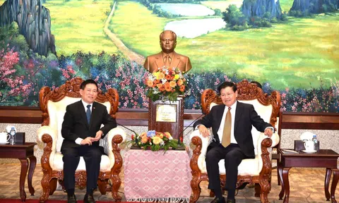 Phó Thủ tướng Chính phủ Hồ Đức Phớc thăm và làm việc tại Lào