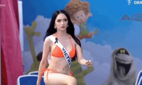 Hương Giang tự tin trình diễn áo tắm tại Hoa hậu Hoàn vũ 2025