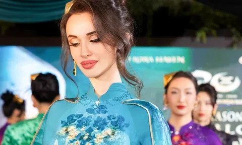Nhiều người mẫu quốc tế diện áo dài của NTK Đỗ Trịnh Hoài Nam tại Mỹ