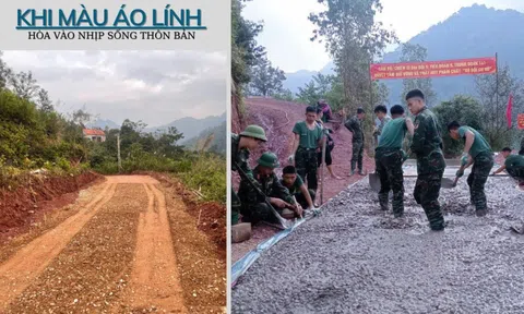 Khi màu áo lính hòa vào nhịp sống thôn bản