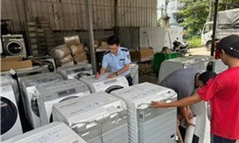 Phát hiện kho máy giặt, điều hòa không khí thuộc diện cấm nhập khẩu tại TP Hồ Chí Minh