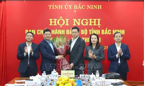 Đồng chí Trần Huy Phương được bầu giữ chức Phó Bí thư Tỉnh ủy Bắc Ninh