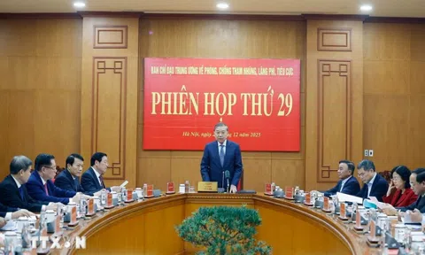 Tổng Bí thư Tô Lâm chủ trì Phiên họp thứ 29 của Ban Chỉ đạo Trung ương về phòng, chống tham nhũng, lãng phí, tiêu cực