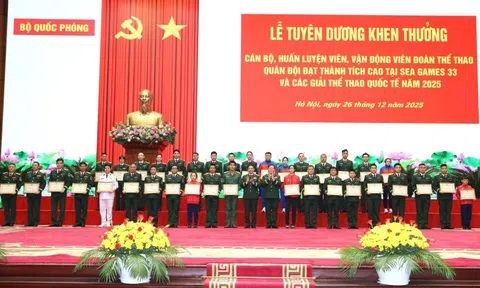 Tuyên dương đoàn thể thao Quân đội đạt thành tích cao năm 2025